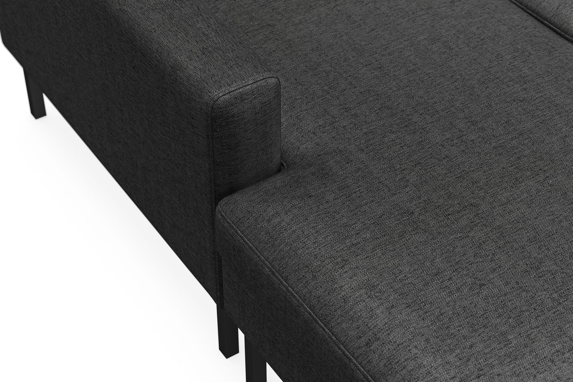 Frillestad 4-seters Høyrevendt U-formet Sofa med Divan og Sjeselong i Stoff - Mørk grå - Møbler - Sofaer - U-sofa