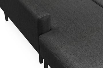 Frillestad 4-seters Høyrevendt U-formet Sofa med Divan og Sjeselong i Stoff - Mørk grå - Møbler - Sofaer - U-sofa