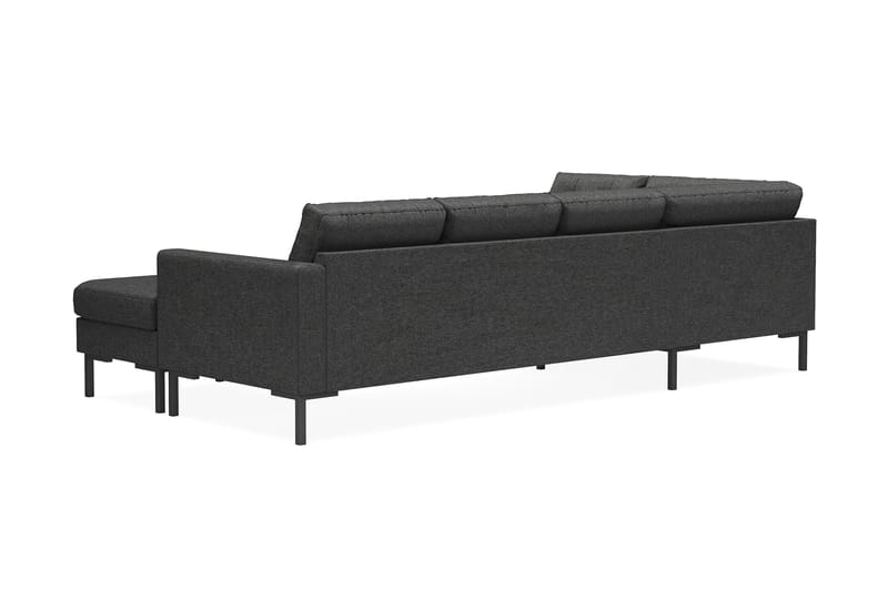 Frillestad 4-seters Venstrevendt U-formet Sofa med Divan og Sjeselong i Stoff - Mørk grå - Møbler - Sofaer - U-sofa