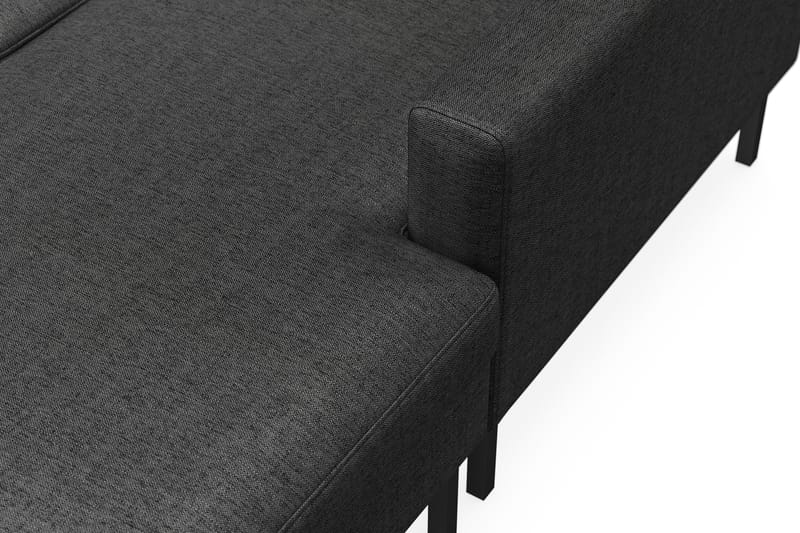 Frillestad 4-seters Venstrevendt U-formet Sofa med Divan og Sjeselong i Stoff - Mørk grå - Møbler - Sofaer - U-sofa