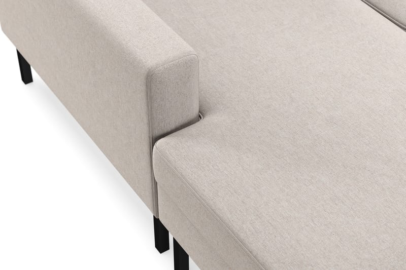 Frillestad 5-seters Høyrevendt U-formet Sofa med Divan og Sjeselong i Stoff - Beige - Møbler - Sofaer - U-sofa