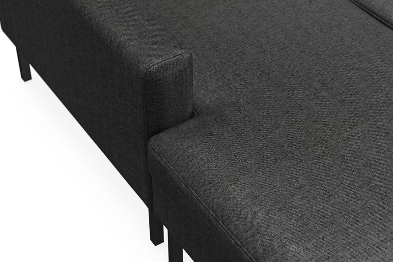 Frillestad 5-seters Høyrevendt U-formet Sofa med Divan og Sjeselong i Stoff - Mørk grå - Møbler - Sofaer - U-sofa