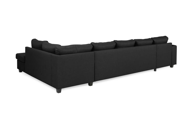 Houston U-sofa Large med Divan Venstre - Mørkegrå - U-sofa