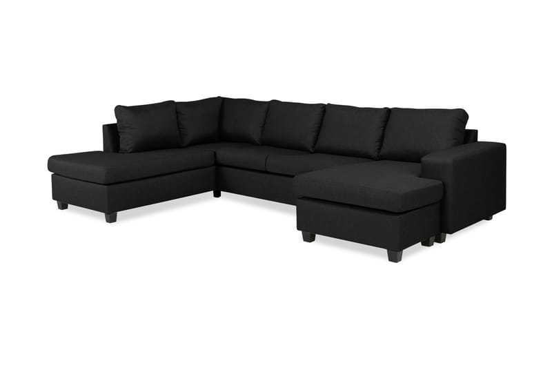 Houston U-sofa med Divan Høyre - Mørkegrå - U-sofa