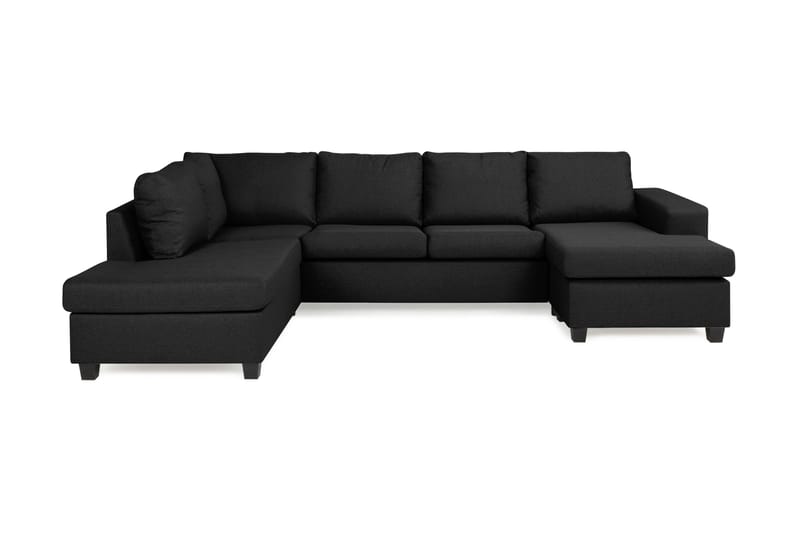 Houston U-sofa med Divan Høyre - Mørkegrå - U-sofa