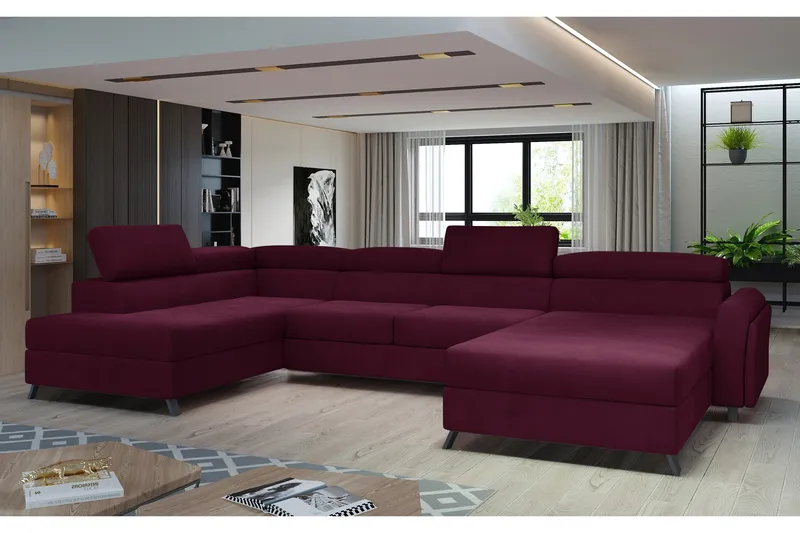 Josette U-sofa med Divan Høyre - Lilla - Møbler - Sofaer - U-sofa