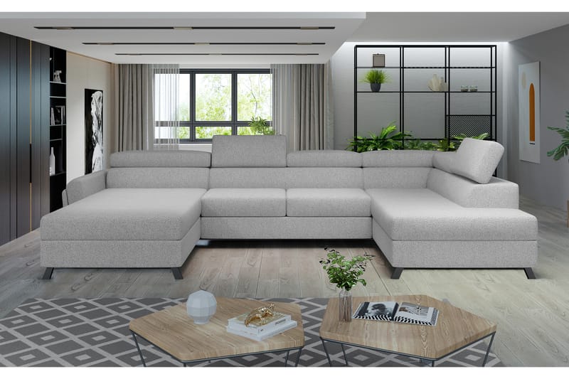 Josette U-sofa med Divan Venstre - Beige - Møbler - Sofaer - U-sofa