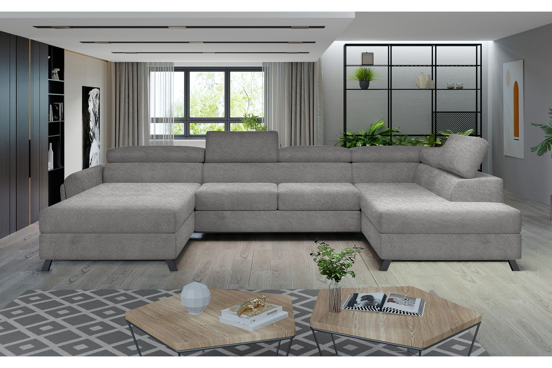 Josette U-sofa med Divan Venstre - Grå - Møbler - Sofaer - U-sofa