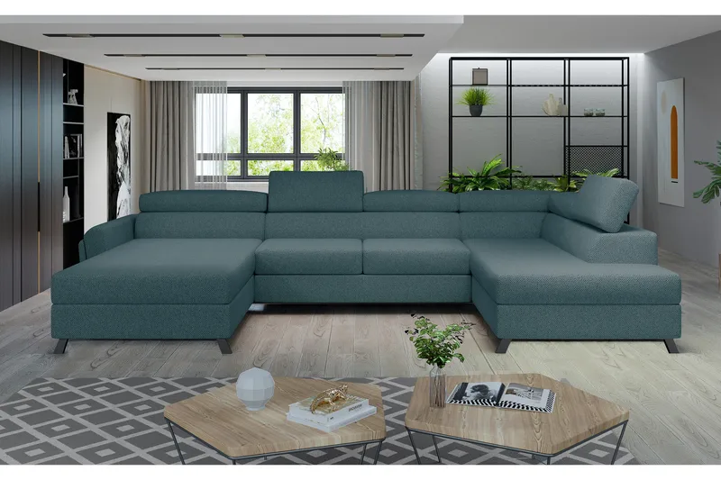 Josette U-sofa med Divan Venstre - Grønn - Møbler - Sofaer - U-sofa