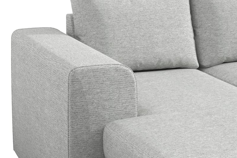 Link 4-seters Høyrevendt U-formet Large Sofa med Divan og Sjeselong i Stoff - Lys grå - Møbler - Sofaer - U-sofa