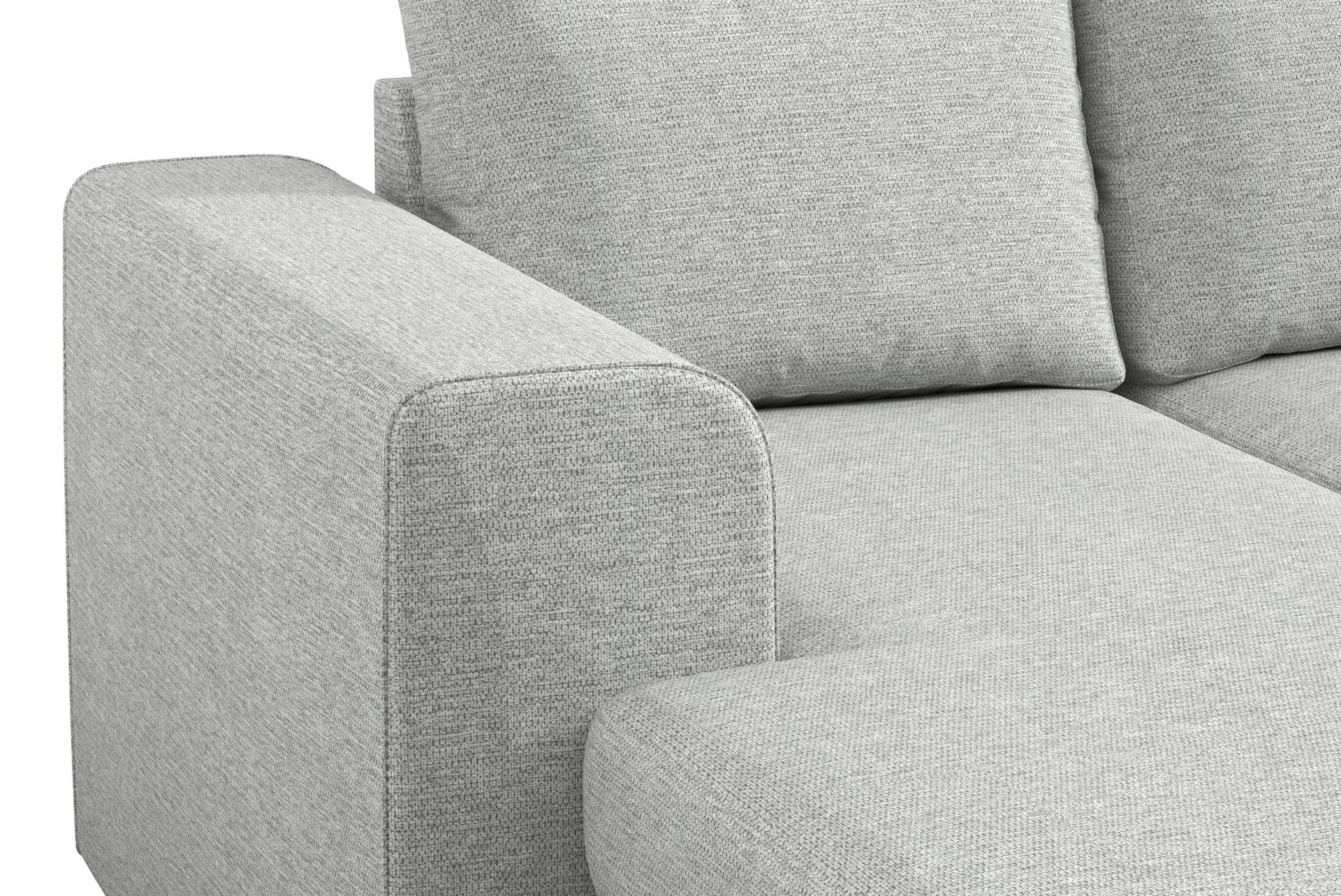 Link 4-seters Høyrevendt U-formet Sofa med Divan og Sjeselong i Stoff - Lys grå - Møbler - Sofaer - U-sofa