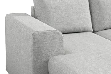 Link 4-seters Høyrevendt U-formet Sofa med Divan og Sjeselong i Stoff - Lys grå - Møbler - Sofaer - U-sofa