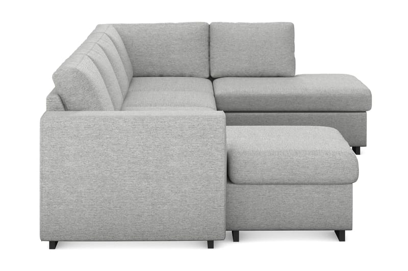 Link 4-seters Høyrevendt U-formet X-Large Sofa med Divan og Sjeselong i Stoff - Lys grå - Møbler - Sofaer - U-sofa