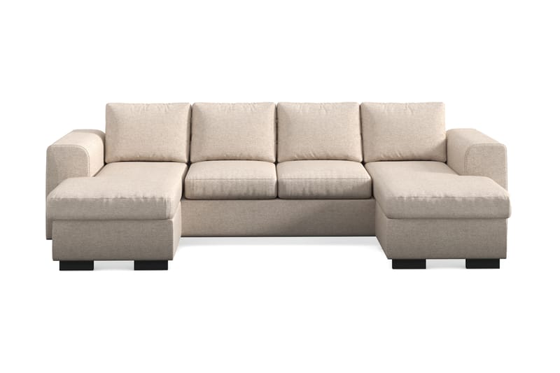 Link 4-seters U-formet Sofa med Dobbeldivan i Stoff - Beige - Møbler - Sofaer - U-sofa