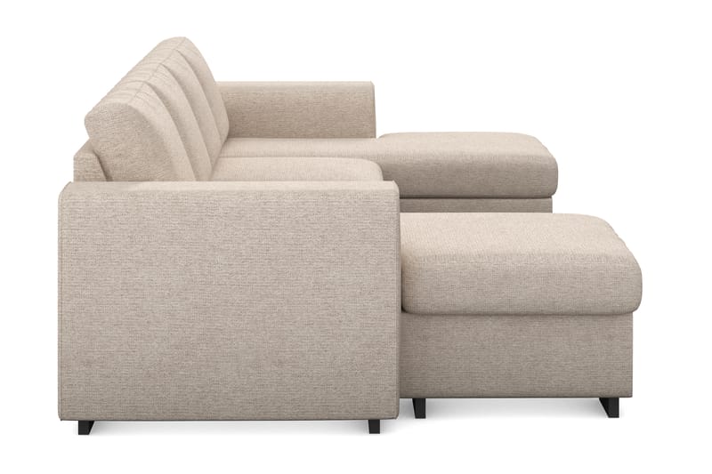 Link 4-seters U-formet Sofa med Dobbeldivan i Stoff - Beige - Møbler - Sofaer - U-sofa