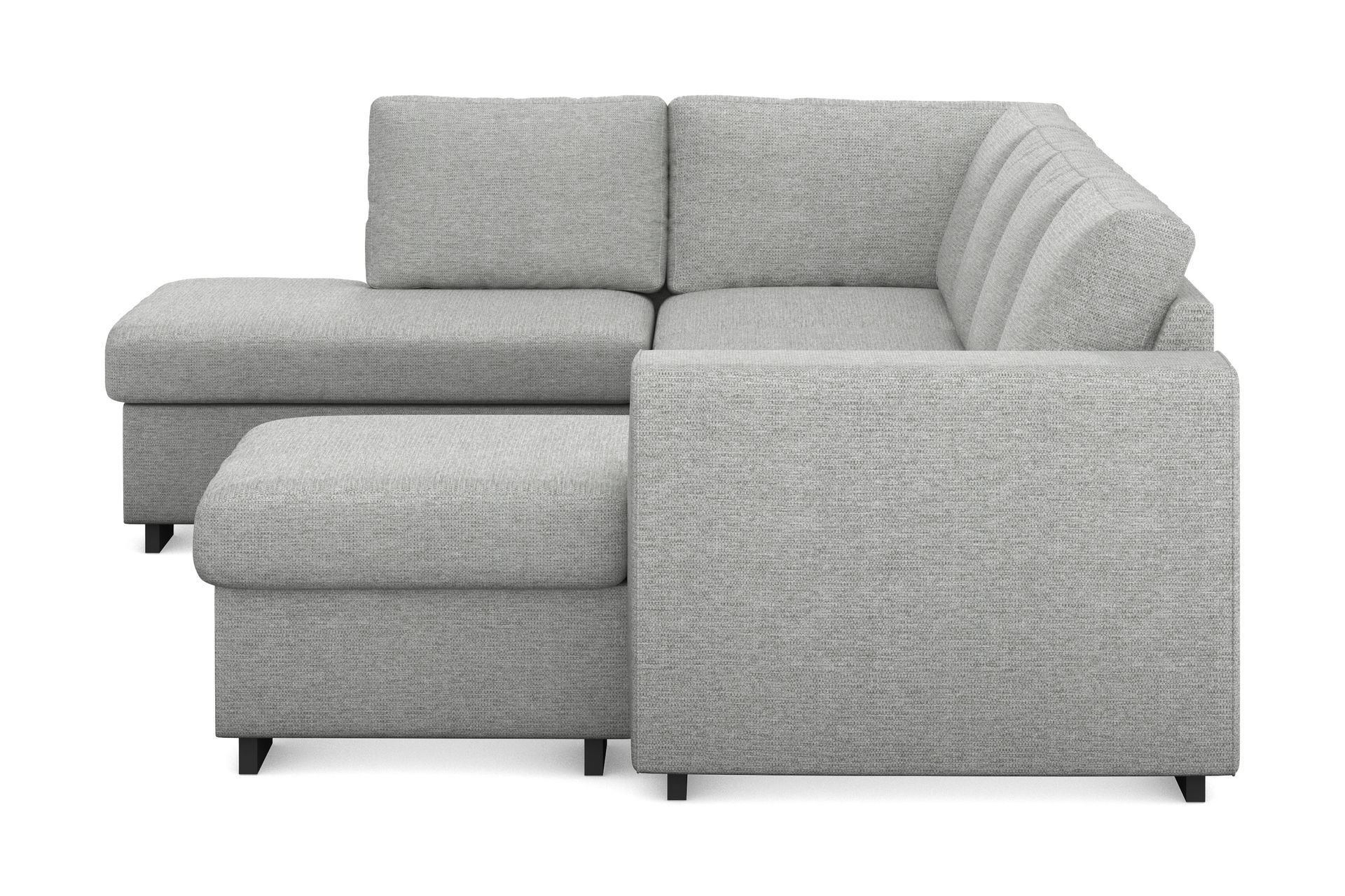 Link 4-seters Venstrevendt U-formet Sofa med Divan og Sjeselong i Stoff - Lys grå - Møbler - Sofaer - U-sofa