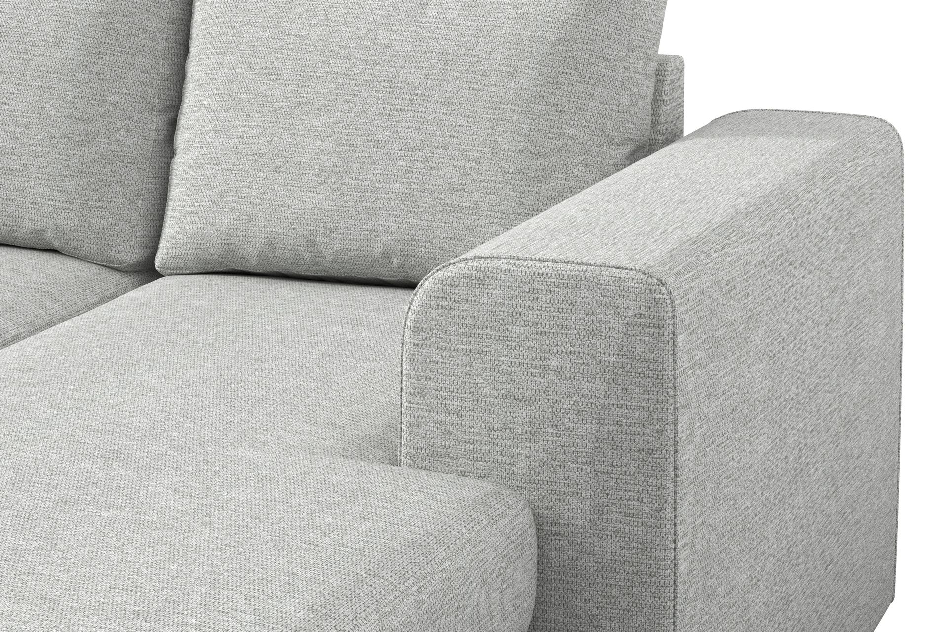 Link 4-seters Venstrevendt U-formet Sofa med Divan og Sjeselong i Stoff - Lys grå - Møbler - Sofaer - U-sofa