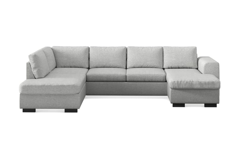Link 4-seters Venstrevendt U-formet X-Large Sofa med Divan og Sjeselong i Stoff - Lys grå - Møbler - Sofaer - U-sofa