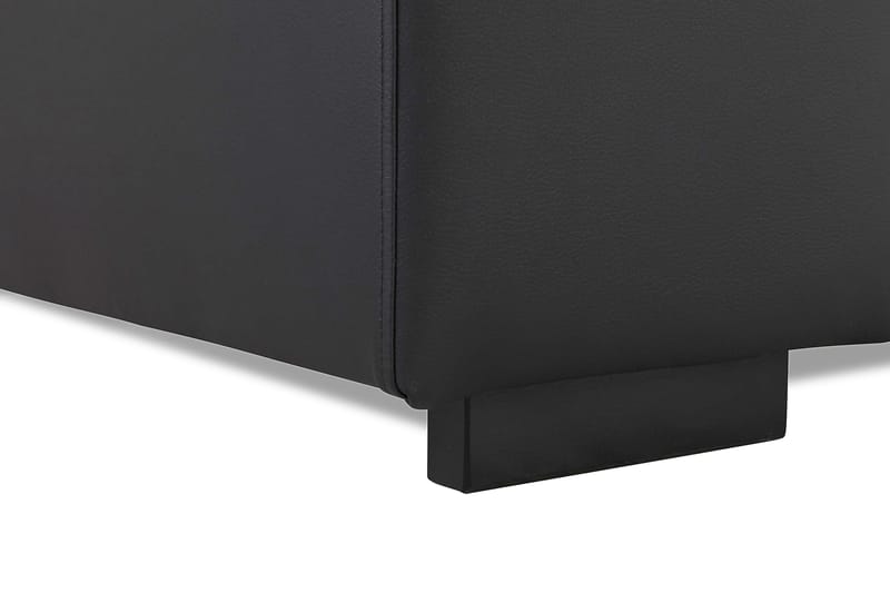 Link 5-seters Høyrevendt U-formet X-Large Sofa med Divan og Sjeselong i Kunstlær - Svart - Møbler - Sofaer - U-sofa