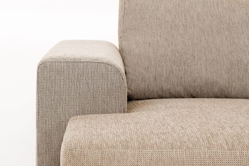 Link 5-seters Høyrevendt U-formet X-Large Sofa med Divan og Sjeselong i Stoff - Beige - Møbler - Sofaer - U-sofa