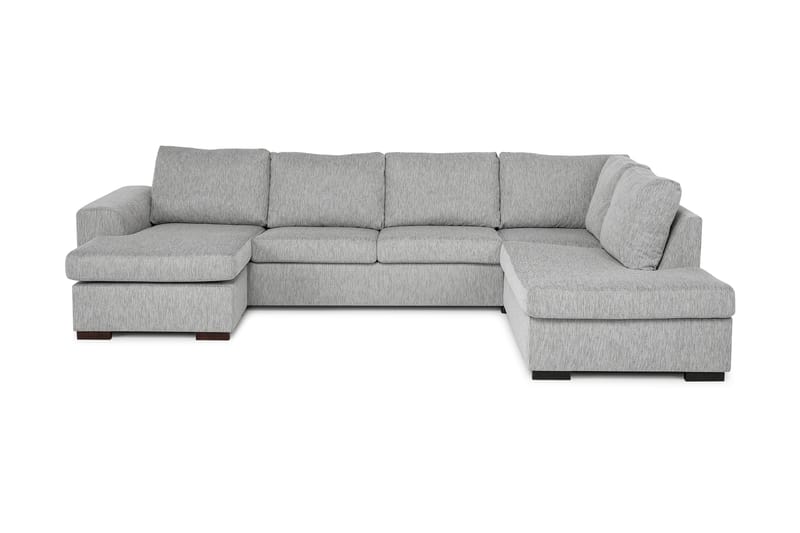 Link 5-seters Høyrevendt U-formet X-Large Sofa med Divan og Sjeselong i Stoff - Lys grå - Møbler - Sofaer - U-sofa