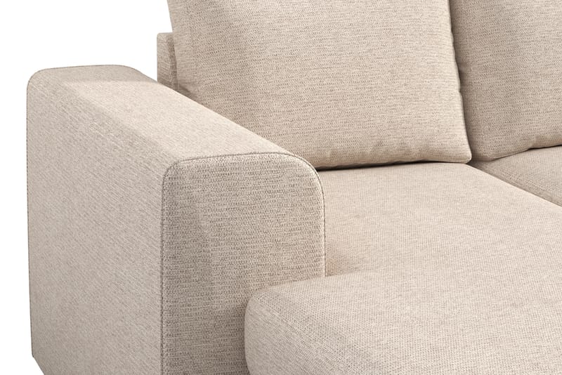 Link 5-seters Høyrevendt U-formet XX-Large Sofa med Divan og Sjeselong i Stoff - Beige - Møbler - Sofaer - U-sofa