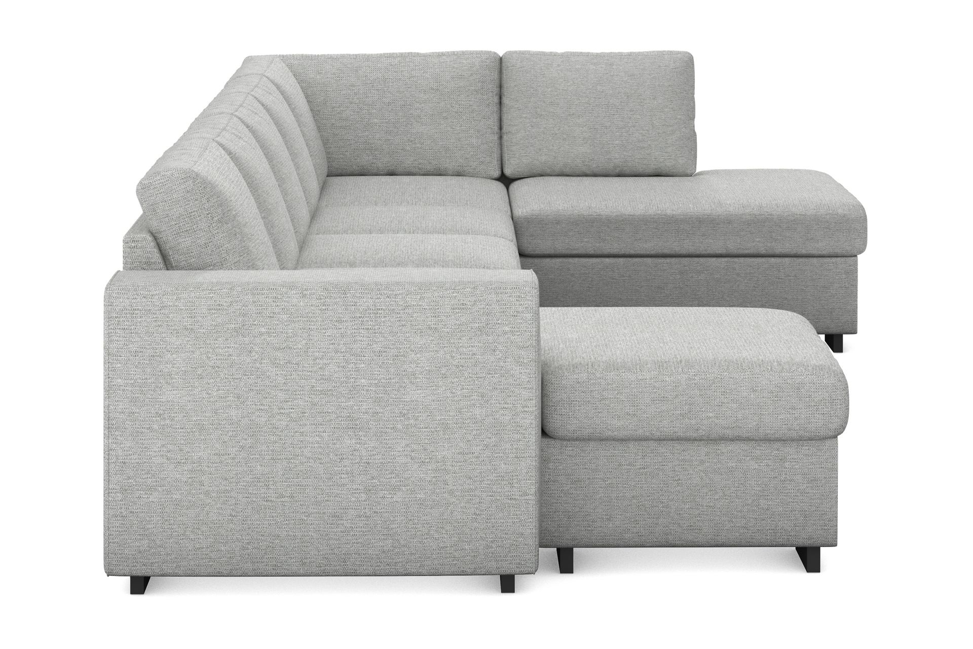 Link 5-seters Høyrevendt U-formet XX-Large Sofa med Divan og Sjeselong i Stoff - Lys grå - Møbler - Sofaer - U-sofa