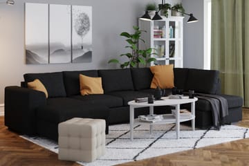 Link 5-seters Høyrevendt U-formet XX-Large Sofa med Divan og Sjeselong i Stoff