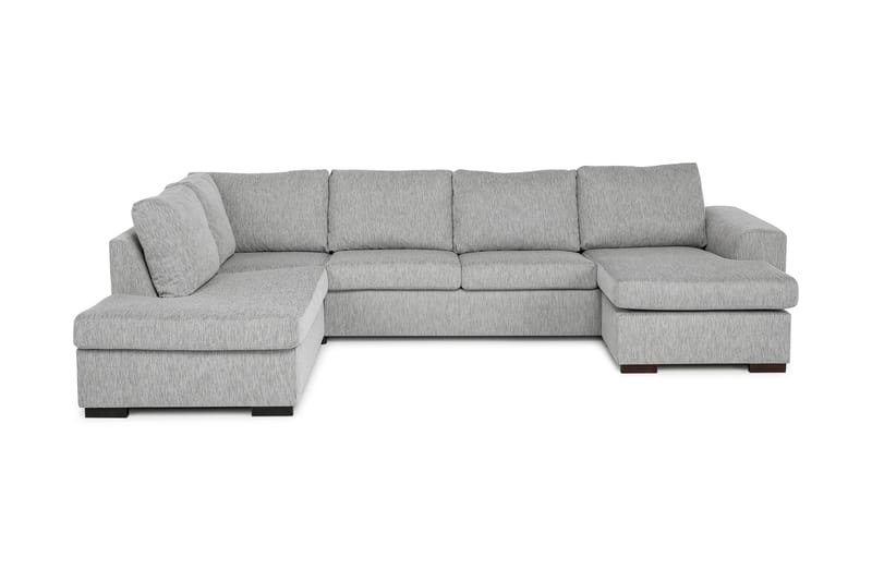 Link 5-seters Venstrevendt U-formet X-Large Sofa med Divan og Sjeselong i Stoff - Lys grå - Møbler - Sofaer - U-sofa