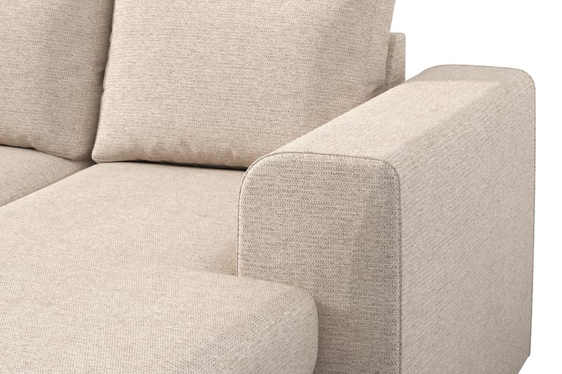 Link 5-seters Venstrevendt U-formet XX-Large Sofa med Divan og Sjeselong i Stoff - Beige - Møbler - Sofaer - U-sofa