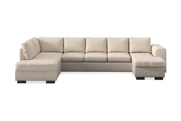 Link 5-seters Venstrevendt U-formet XX-Large Sofa med Divan og Sjeselong i Stoff