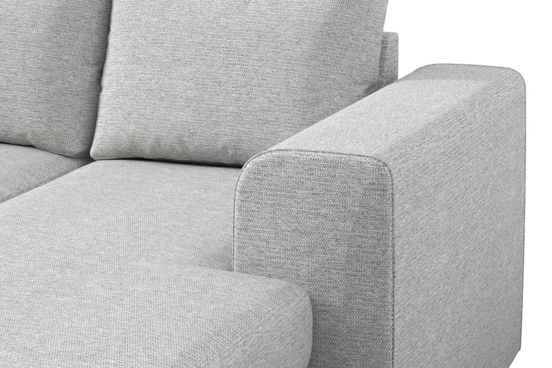 Link 5-seters Venstrevendt U-formet XX-Large Sofa med Divan og Sjeselong i Stoff - Lys grå - Møbler - Sofaer - U-sofa