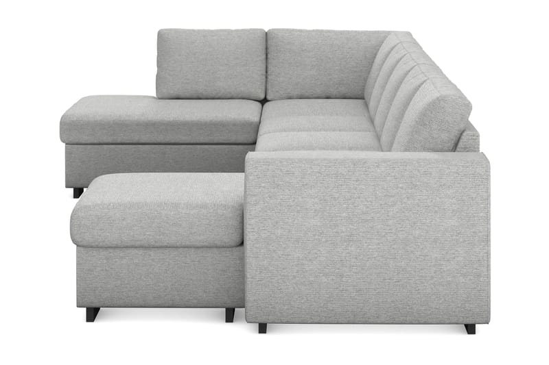 Link 5-seters Venstrevendt U-formet XX-Large Sofa med Divan og Sjeselong i Stoff - Lys grå - Møbler - Sofaer - U-sofa