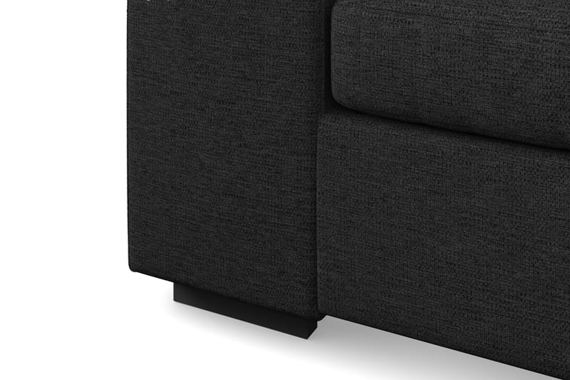 Link 5-seters Venstrevendt U-formet XX-Large Sofa med Divan og Sjeselong i Stoff - Svart - Møbler - Sofaer - U-sofa