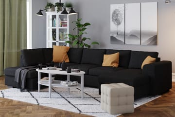 Link 5-seters Venstrevendt U-formet XX-Large Sofa med Divan og Sjeselong i Stoff
