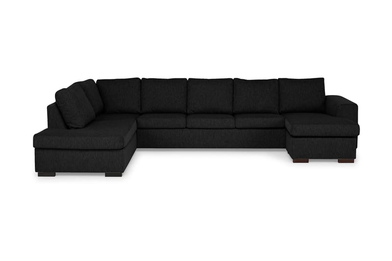 Link U-sofa XXL med Divan Høyre, Svart