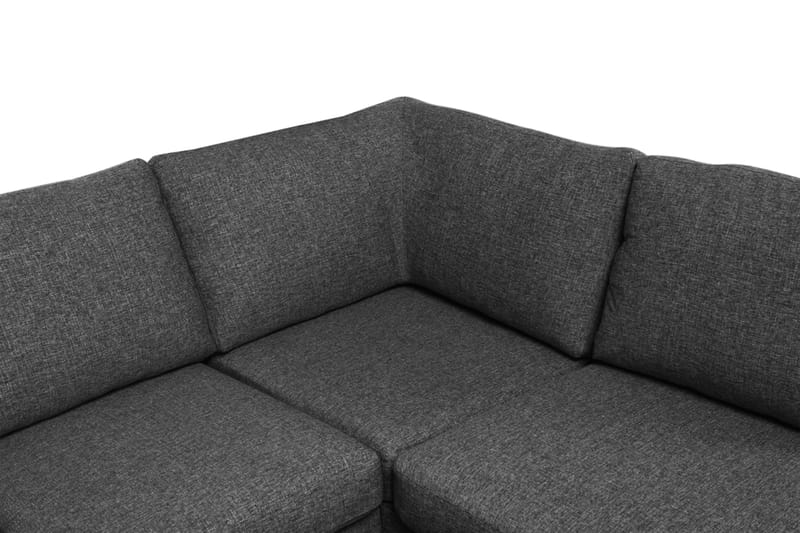 Memphis 4-seters Høyrevendt U-formet Sofa med Divan og Sjeselong i Stoff - Mørk grå - Møbler - Sofaer - U-sofa