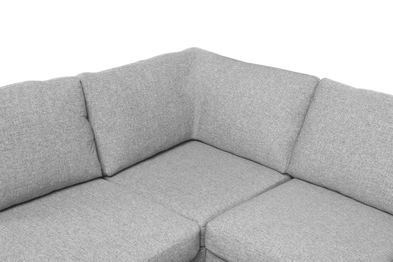 Memphis 4-seters Venstrevendt U-formet Sofa med Divan og Sjeselong i Stoff - Grå - Møbler - Sofaer - U-sofa