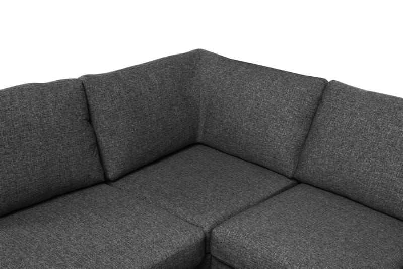 Memphis 4-seters Venstrevendt U-formet Sofa med Divan og Sjeselong i Stoff - Mørk grå - Møbler - Sofaer - U-sofa