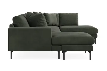 Menard 4-seters Høyrevendt Stor U-formet Dyp Sofa med Divan og Sjeselong i Manchester - Mørk grønn - Møbler - Sofaer - U-sofa