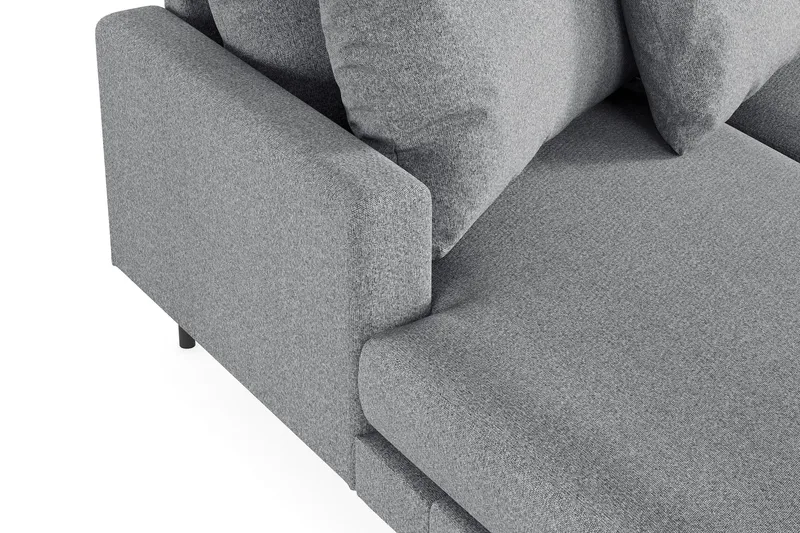 Menard 4-seters Høyrevendt Stor U-formet Dyp Sofa med Divan og Sjeselong i Stoff - Grå - Møbler - Sofaer - U-sofa