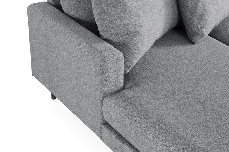 Menard 4-seters Høyrevendt Stor U-formet Dyp Sofa med Divan og Sjeselong i Stoff - Grå - Møbler - Sofaer - U-sofa