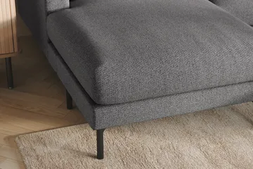 Menard 4-seters Høyrevendt Stor U-formet Dyp Sofa med Divan og Sjeselong i Stoff - Mørk grå - Møbler - Sofaer - U-sofa