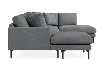 Menard 4-seters Høyrevendt Stor U-formet Dyp Sofa med Divan og Sjeselong i Stoff - Mørk grå - Møbler - Sofaer - U-sofa