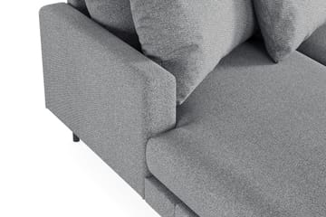 Menard 4-seters Høyrevendt U-formet Sofa med Divan og Sjeselong i Stoff - Grå - Møbler - Sofaer - U-sofa