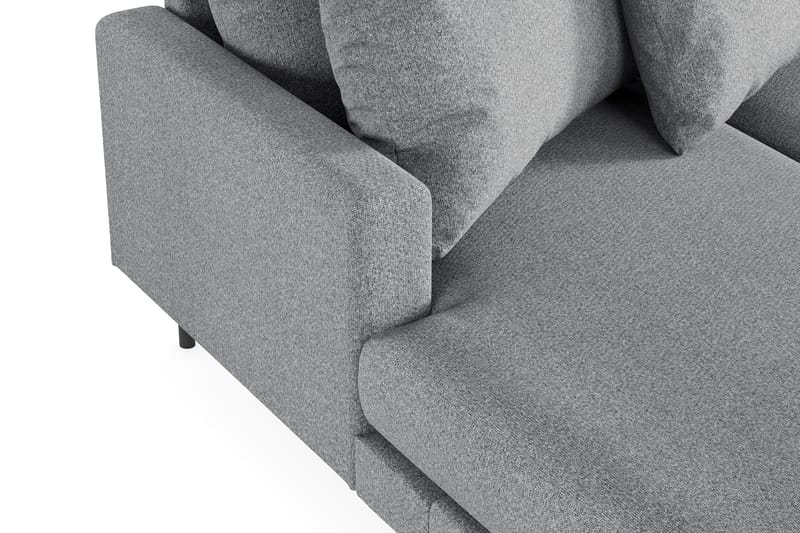 Menard 4-seters Høyrevendt U-formet Sofa med Divan og Sjeselong i Stoff - Grå - Møbler - Sofaer - U-sofa