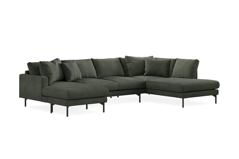 Menard 4-seters U-Sofa - Mørk grønn - Møbler - Sofaer - U-sofa