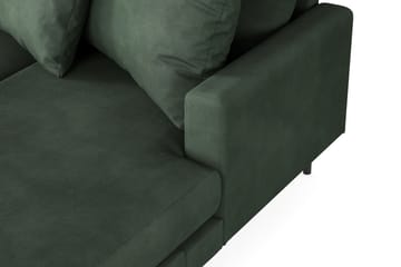 Menard 4-seters Venstrevendt U-formet Sofa med Divan og Sjeselong i Manchester - Grønn - Møbler - Sofaer - U-sofa