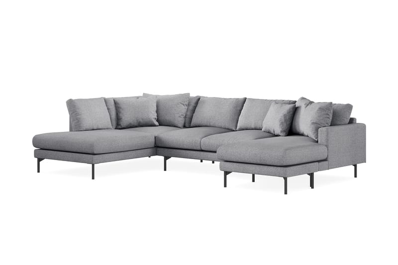 Menard 5-seters U-Sofa - Grå - U-sofa