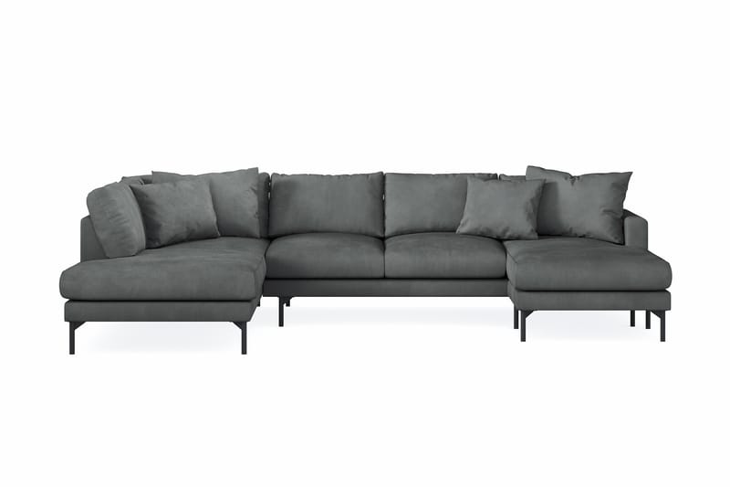 Menard 5-seters U-Sofa - Grå - U-sofa